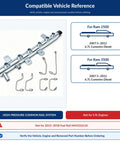Premium Fuel Rail And Injector Line Kit For 2007 To 2012 Dodge Ram 2500 And 3500 Trucks With 6.7L Cummins Diesel Engine Super Durable Heavy Duty Replacement Fits Perfectly No Leaks, chrome rail and six injector lines