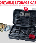 Rivet Nut Drill Adapter Kit With 13 Mandrels And 290 Rivet Nuts storage case open with mandrels and rivet nuts visible