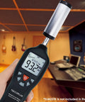 Hand holding Sound Level Calibrator For Noise Measurement Pro Grade Decibel Meter Calibration With 94dB And 114dB Outputs