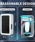 Tough As Nails Wall Mount Charging Station Box Lockable Weatherproof Cord Keeper Indoors And Outdoors showing dimensions and interior layout.