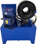 Techtongda Electric Hydraulic Hose Crimping Machine For 0.2 To 4 Inch Tubing With 14 Dies showing motor and crimping head detail.