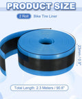 Blue premium TPU bike tire liner roll for puncture protection, 23x2.3x1mm, fits 700C bikes, lightweight and durable.