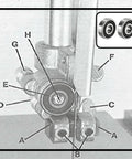 Installed Two Pack 6200-2RS Deep Groove Ball Bearings 10x30x9mm on machinery component diagram