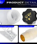 Front Engine Coolant Reservoir Radiator Expansion Tank With Cap Fits Jeep Compass Renegade And Fiat 500X showing cap, support structure, and metal pipe details.