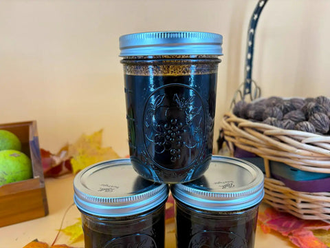 Black Walnut Wood Stain 1 Pint Water Based Non Toxic Low Odor Rich Dark Tone for cabinets in a glass jar.