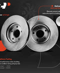 10.94 Inch Front Vented Disc Brake Rotors With Ceramic Pads Kit For Ford Focus 2012 to 2018 And Volvo C30 2012 to 2013 S40 2004 to 2011