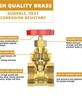 Heavy Duty Brass Gate Valve With Dead Nuts Shutoff And Knockout Full Bore Flow Featuring 1-1/2 Inch Precision Npt Threads for plumbing