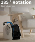 185° rotating 355 CFM Blower Fan With Detachable Filter, high velocity air mover in a living room setting