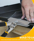 Using 6 Inch Hand Seamer With Straight Jaw for sheet metal bending and seaming on construction project
