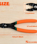 4 In 1 Electricians Pliers With Wire Cutter Crimper Gripper And Stripper 7 Inch Compact Pliers For 12 To 20 AWG, orange handles