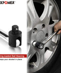 30 Inch Breaker Bar With One Half Inch Drive Flex Handle Delivers Up To 378 Ft Lb Torque in use on car wheel nut