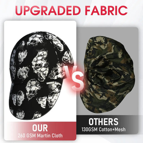 Reversible Welding Cap Skull Style With 260g Martin Fireproof Outer Fabric And 100 Percent Cotton Lining Heat Resistant Welders Cap For Men And Women Durable Double Thick Protective Cap In Black Or White comparison with other fabric