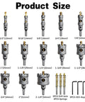 METOTY 19-piece carbide hole saw kit for metal with titanium pilot and L-wrench; includes drill bits and springs