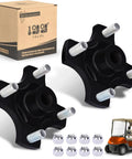 EZGO RXV Rear Wheel Hub Flange Plate Pair for 2008 Up Golf Carts, Rear Axle Hub Assembly Replacement, black, with accessories
