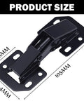 30 Pack Hidden Cabinet Hinges For Frameless Kitchen Cabinets, 110 Degree Surface Mount Concealed Hinges, Heavy Duty, Black