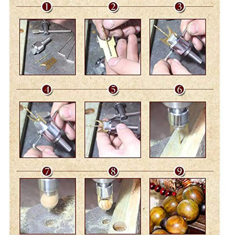 Bead Maker Drill Bit Set Pro Grade 6 To 25 Mm Carbide Ball Blade Milling Cutter Kit 24 Piece in use for bead making