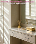 5.91 Inch Bright Chrome Zinc Alloy Cabinet Pulls With 128mm Hole Spacing on dresser