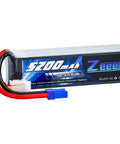 5S 5200mAh RC LiPo Battery 18.5V 100C Soft Pack With EC5 Connector for RC models, showing connectors and label details
