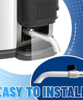Complete Stainless Steel Drain Valve Kit For 10L XL Electric Fryer close-up showing easy installation