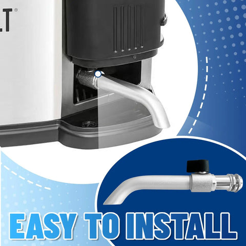 Complete Stainless Steel Drain Valve Kit For 10L XL Electric Fryer close-up showing easy installation