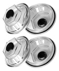 Four Piece Oil Bath Hub Cap Set For Dexter Axles 9K 10K 12K 15K With 4 Inch Thread Trailer Axle Hub Bearing Oil Cap 21 36