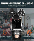No Fuss Fully Automatic Cup Sealer Pumping Six Hundred Cups Hour With Digital Control Panel in coffee shop setting.