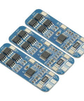 Slick 3Pcs 3S 12V BMS For 18650 Lithium Ion Packs offering 10 Amp max draw, showcasing three blue PCB boards with electronic components.