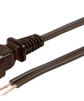 8 Foot Lamp Cord With Polarized Molded Plug 2 Prong UL Listed Brown For DIY Repair And Replacement Perfect For Lamps And Fixtures Long Flexible Wiring