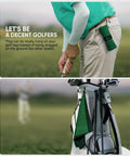 Golfer using the Golf Towel Set Of 3 16x16 Waffle Microfiber Towels With Carabiners And Hooks Includes Club Range Card And Gift Box.