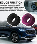 Front view: KoiLuvGo 2-pack shift cable bushing repair kit, black and purple bushings with clips for automatic transmission