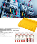 Lockout Tagout Station Kit With Tamper Proof Cover showing yellow box, padlocks, keys, tags, and labels for factory safety compliance