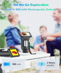 Portable Digital Microscope With 2.8 Inch LCD Screen, 8 LED Lights, Handheld USB Coin Camera, Slide Kit For Kids And Adults, Built-In Distance Adjustment Ring For Stable Focus And Clear Imaging on table