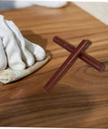 Dark Brown Wood Repair Kit Wax Filler Sticks For Floors Cabinets And Surfaces Easy To Use No Mess Scratch Repair Crayons That Hide Scuffs And Scratches Fast Fix For Furniture shown on wooden surface with cloth