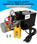 12V Electric Hydraulic Pump Kit With 8 Quart Tank, Double Acting Power Unit for Dump Trailer, DIY Systems, 3200 PSI