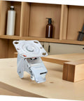 Heavy Duty 4 Inch Swivel Caster Wheel Bracket With Brake And Lock For Heavy Load Furniture And Shop Equipment Built Tough Steel Cart Frame Roller on wood surface.