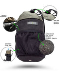 Bongo Bike Handlebar Bag Water Resistant Cordura 1000D Front Stem Bag With Water Bottle Holder showing features close-up