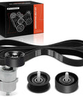 Engine Serpentine Belt Drive Kit With Tensioner And Idler Pulley For Hyundai And Kia Cars 2.0L 2.4L Plug And Play Drop In