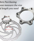 44mm Bicycle Hub Disc Brake Adapter Freewheel Threaded Mount To 6 Bolt Rotor Converter, showcasing parts and measurements.