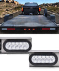 Two Pack Clear Tail Light Kit With Steel Housing For Trucks Fits Chevy Silverado 1500 2500 3500 HD GMC Sierra Toyota Tundra