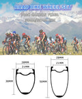 Cyclists with Carbon Fiber 700C Wheelset With 38mm Or 50mm Rim, Road Bike Disc Brake Compatible, 20/24H diagram