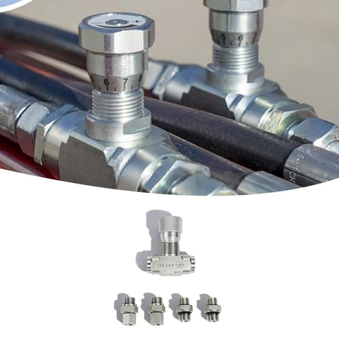 Stb G Three Eighths Inch Hydraulic Flow Control Valve With L08 M14 Connection for Mini Excavator 0.8 to 2 Ton alloy steel.