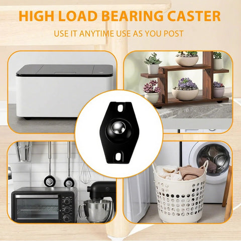 Omnidirectional Ball Transfer Caster Wheels for kitchen appliances and furniture, high load bearing, 360 degree rollers, 4 or 12 pack