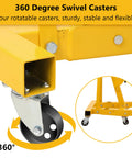 360-degree swivel casters of 2 Ton Engine Hoist Heavy Duty Folding Hydraulic Cherry Picker For Garage Workshop and Auto Repair