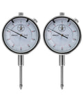 Two Pack 0 To 1 Inch Dial Indicator With Carbide Anvil And 0.001 Inch Resolution, Interchangeable Flat And Lug Back, 2 Inch Dial, Twist Lock Bezel, Built To Last Heavy Duty Stainless Steel Shock Proof Gauge For Precise Measurements