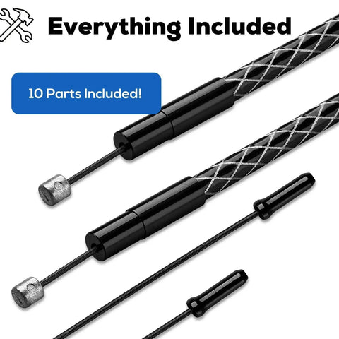 Pro Shifter Cable Housing Kit For Shimano SRAM MicroShift with braided housing and Teflon cables, includes 10 parts