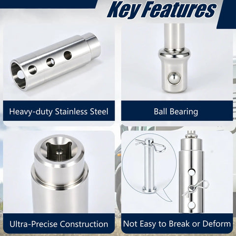 Get Rid Of The Arm Busting Lazy Crank On Your Top Wind Trailer Jack And Switch To This Handy Cordless Drill Adapter stainless features