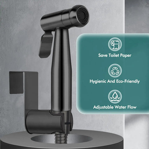 Handheld Bidet Sprayer For Toilet With Premium Stainless Steel Kit Anti Leaking Hose And Water Pressure Control