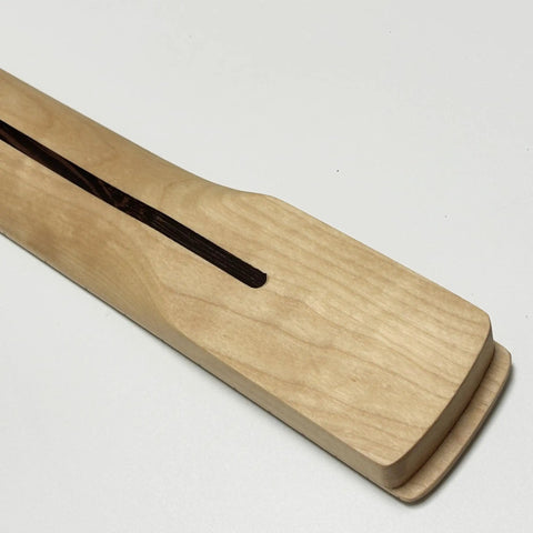 Dope Strat Guitar Neck Replacement 22 Frets 25.5 Inch Maple Wood Modern C Shape ST Style Neck With 9.5 Inch Radius Fretboard Medium Jumbo Frets For Stratocaster, maple neck heel view