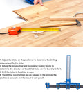 Boss Level Aluminum Punch Locator Drill Guide Kickass Cabinet Hardware Jig on wood surface for accurate hole placement