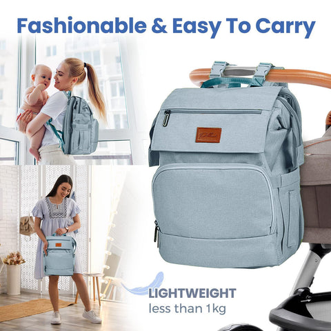 Spacious Diaper Bag Backpack for Busy Parents, Large-Capacity Baby Bag with Wide Opening, Easy Access, Waterproof and Durable Travel Organizer, Foldable Changing Pad Included, Perfect for On-The-Go Family Outings